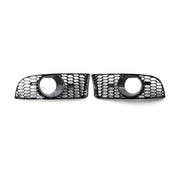 1 Pair M3 Style Car Front Bumper Lower Fog Light Lamps Grilles Grille Replacement, Compatible With BMW 3 Series E90 E91 E92 E93 2006-2011(No holes)