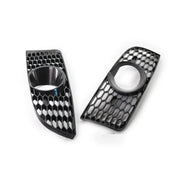 1 Pair M3 Style Car Front Bumper Lower Fog Light Lamps Grilles Grille Replacement, Compatible With BMW 3 Series E90 E91 E92 E93 2006-2011(No holes)