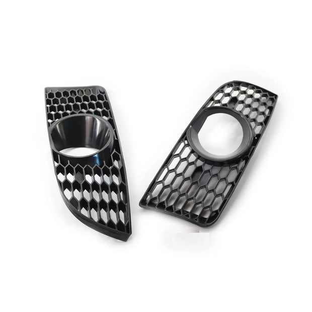 1 Pair M3 Style Car Front Bumper Lower Fog Light Lamps Grilles Grille Replacement, Compatible With BMW 3 Series E90 E91 E92 E93 2006-2011(No holes)